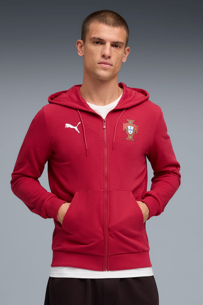 PUMA Portugal ftblCulture Men's Hooded Soccer Jacket outlook
