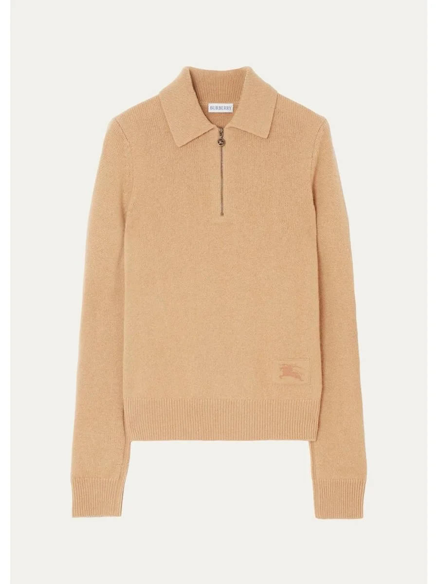 Cait Cashmere Quarter-Zip Sweater - 1