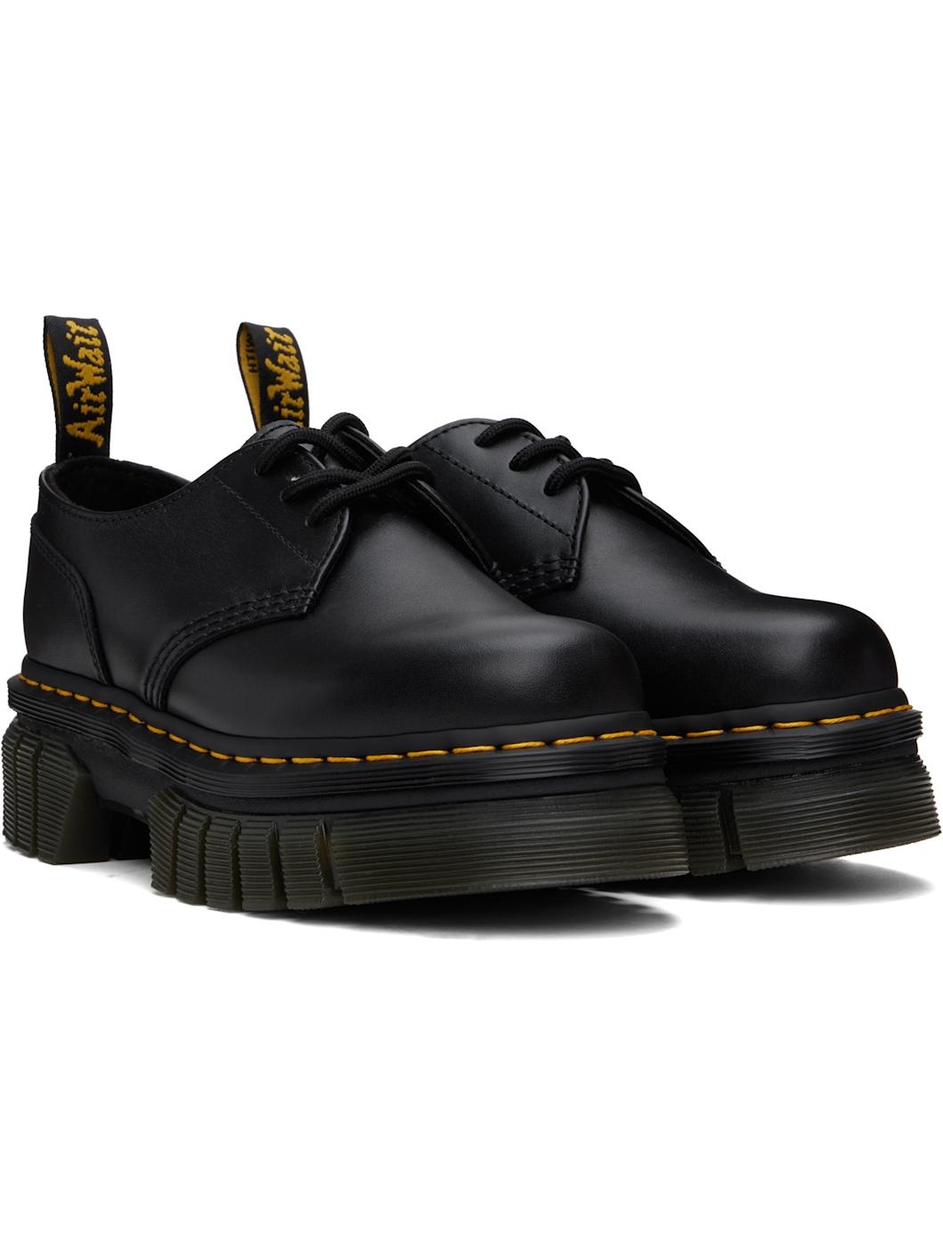 Black Audrick Nappa Leather Platform Derbys - 4