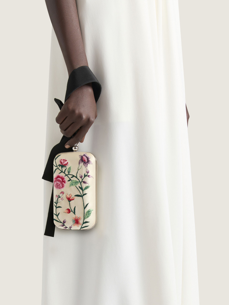 Givenchy EVENING CLUTCH WITH FLORAL EMBROIDERIES AND BOW outlook