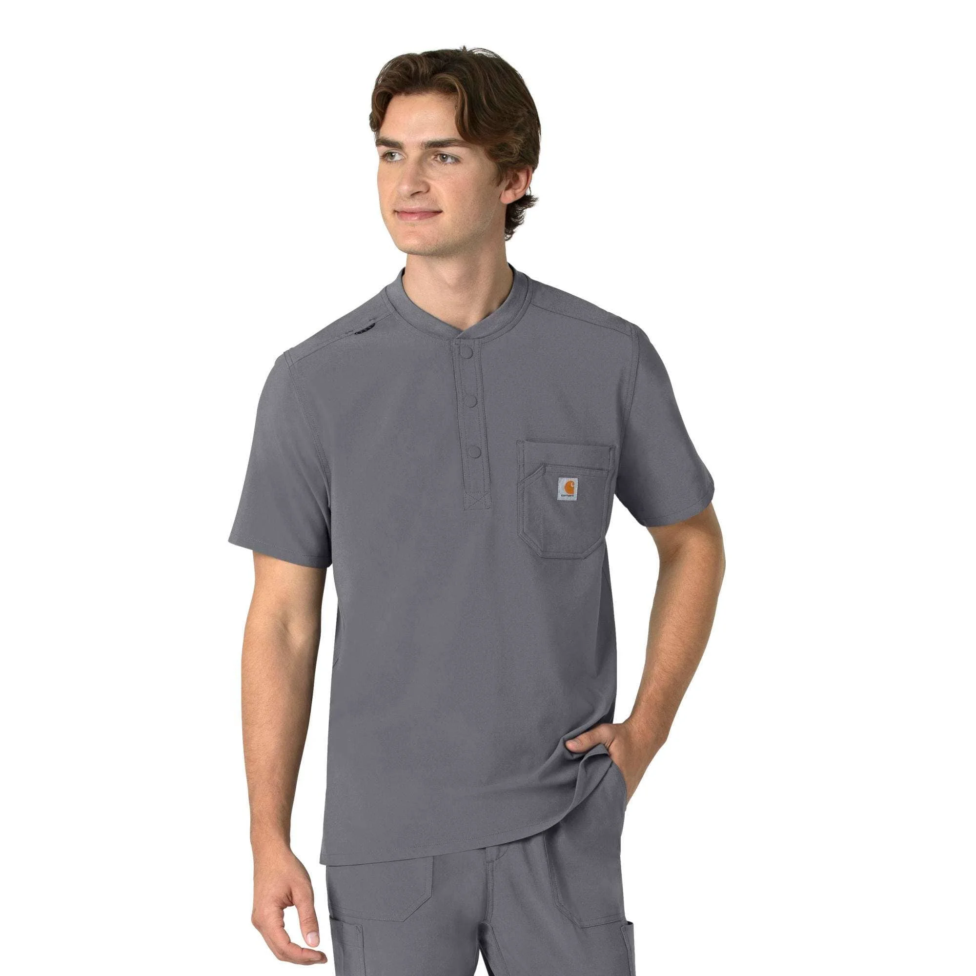 Force Cross-Flex Men's Henley Scrub Top - 1