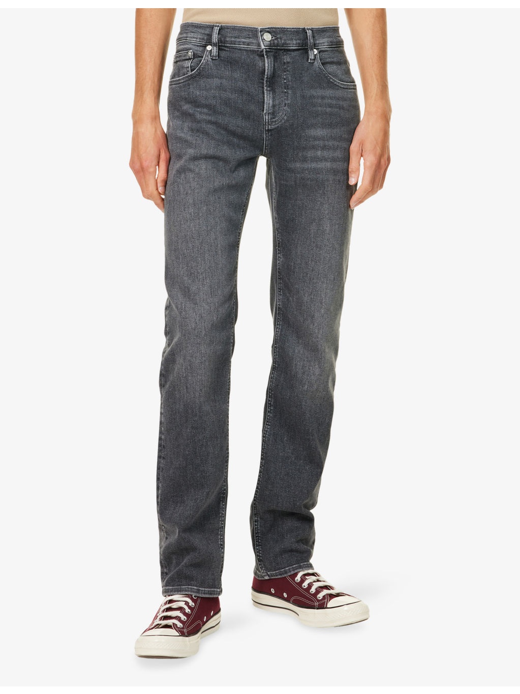 L'homme Athletic Straight Slim-Fit Stretch-Denim Jeans - 3