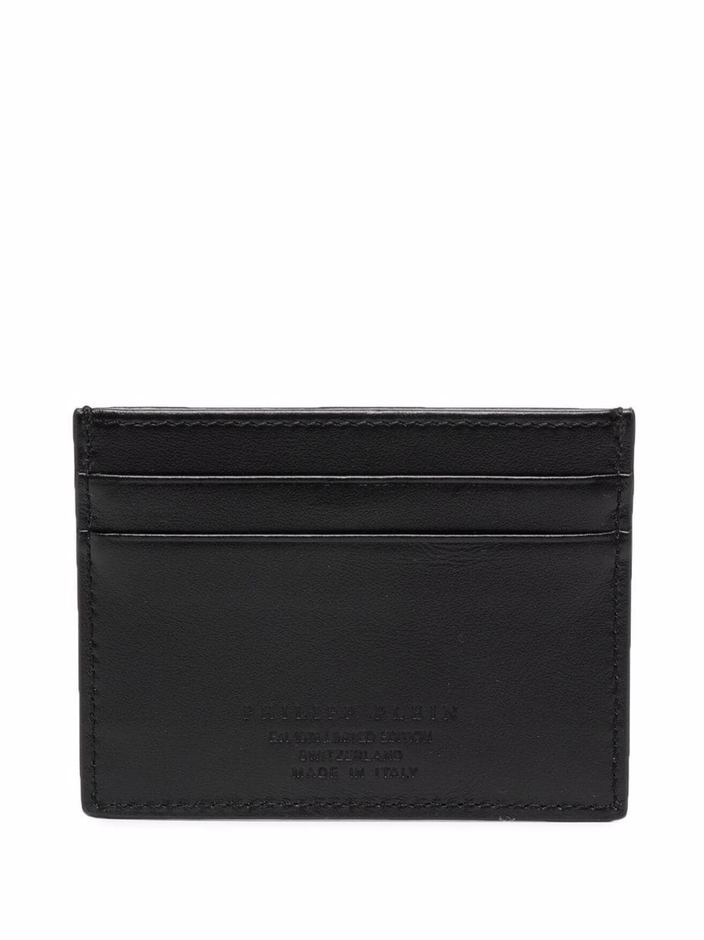 logo-print leather cardholder - 2