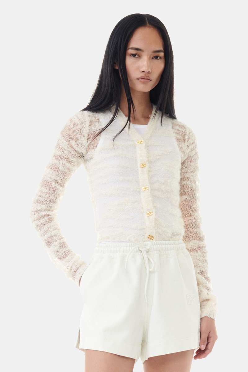 GANNI ALPACA MOHAIR BOUCLE CARDIGAN outlook