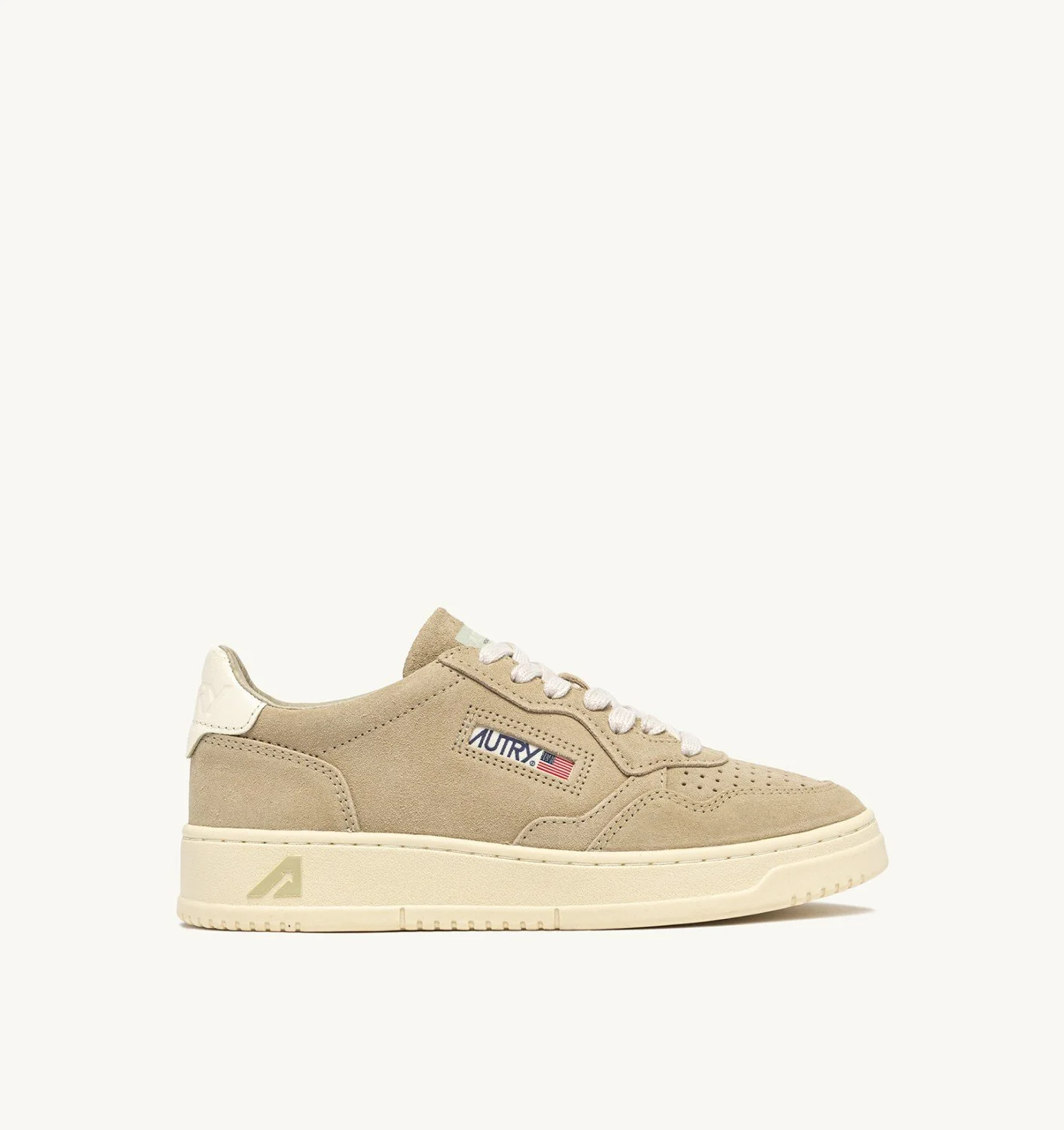 MEDALIST LOW SNEAKERS IN SPONGE AND WHITE SUEDE - 1