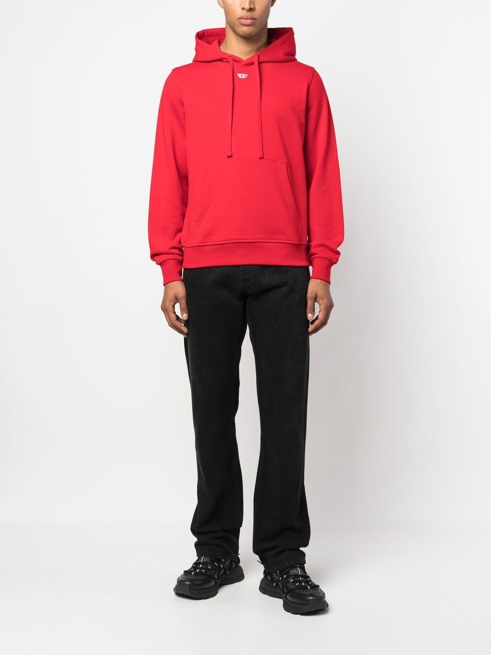 logo-patch detail hoodie - 2