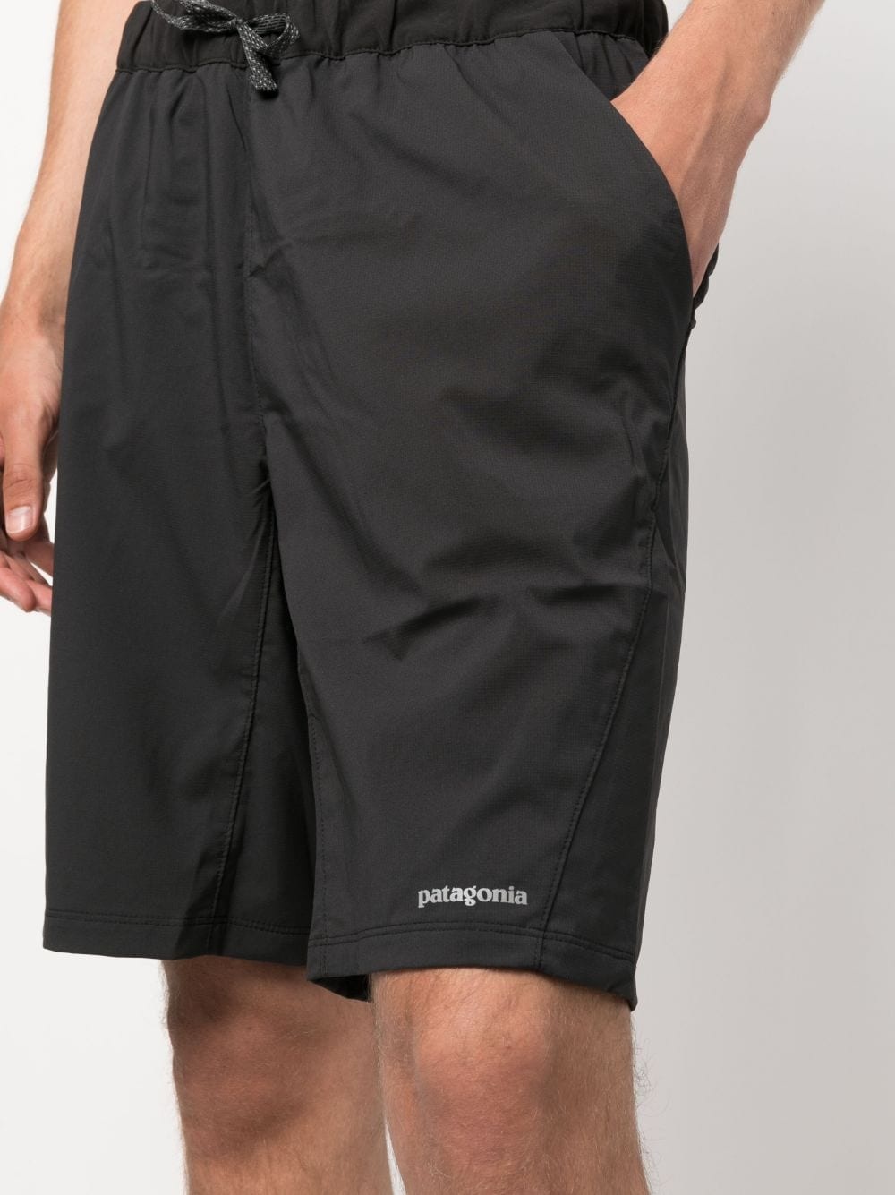 drawstring-waist recycled-polyester shorts - 5