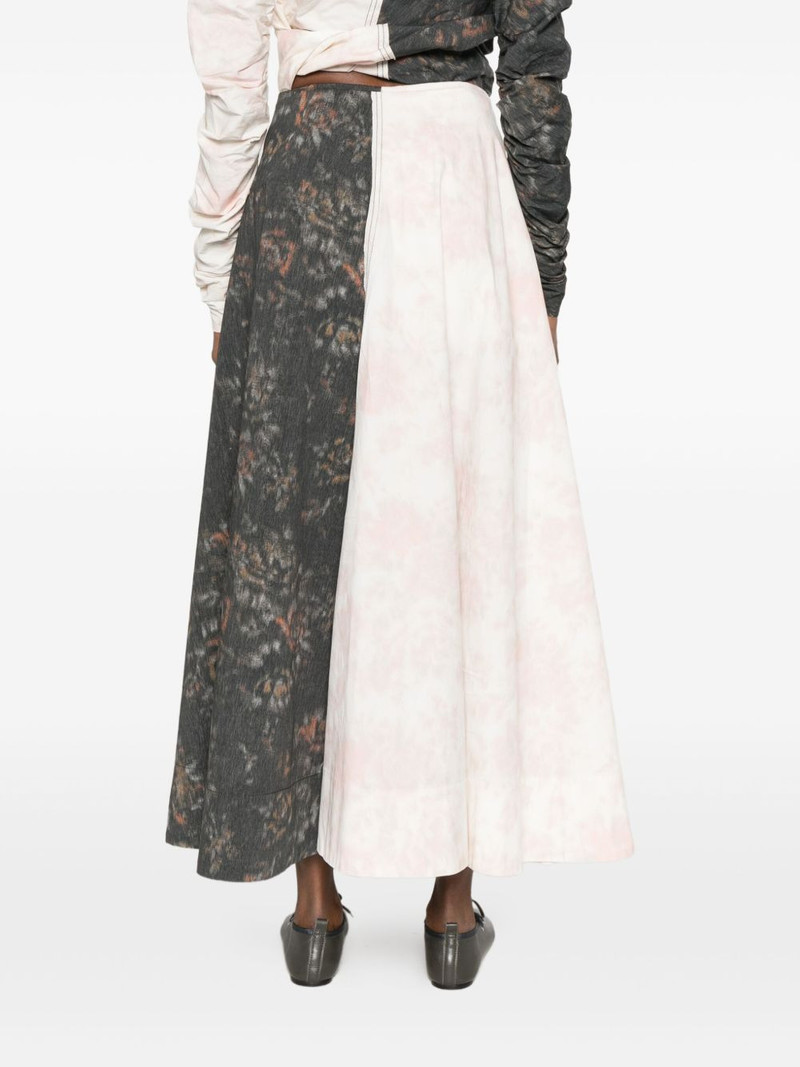 floral-print panelled skirt 4