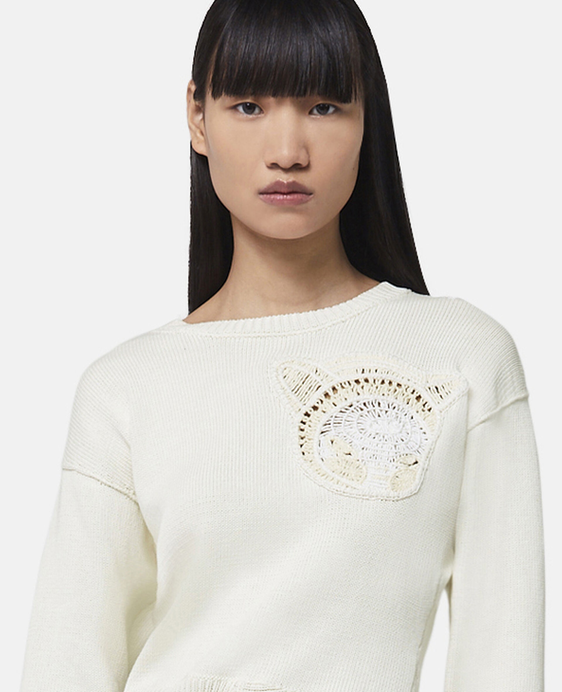 Upset Kitty Crochet Patch Jumper - 4
