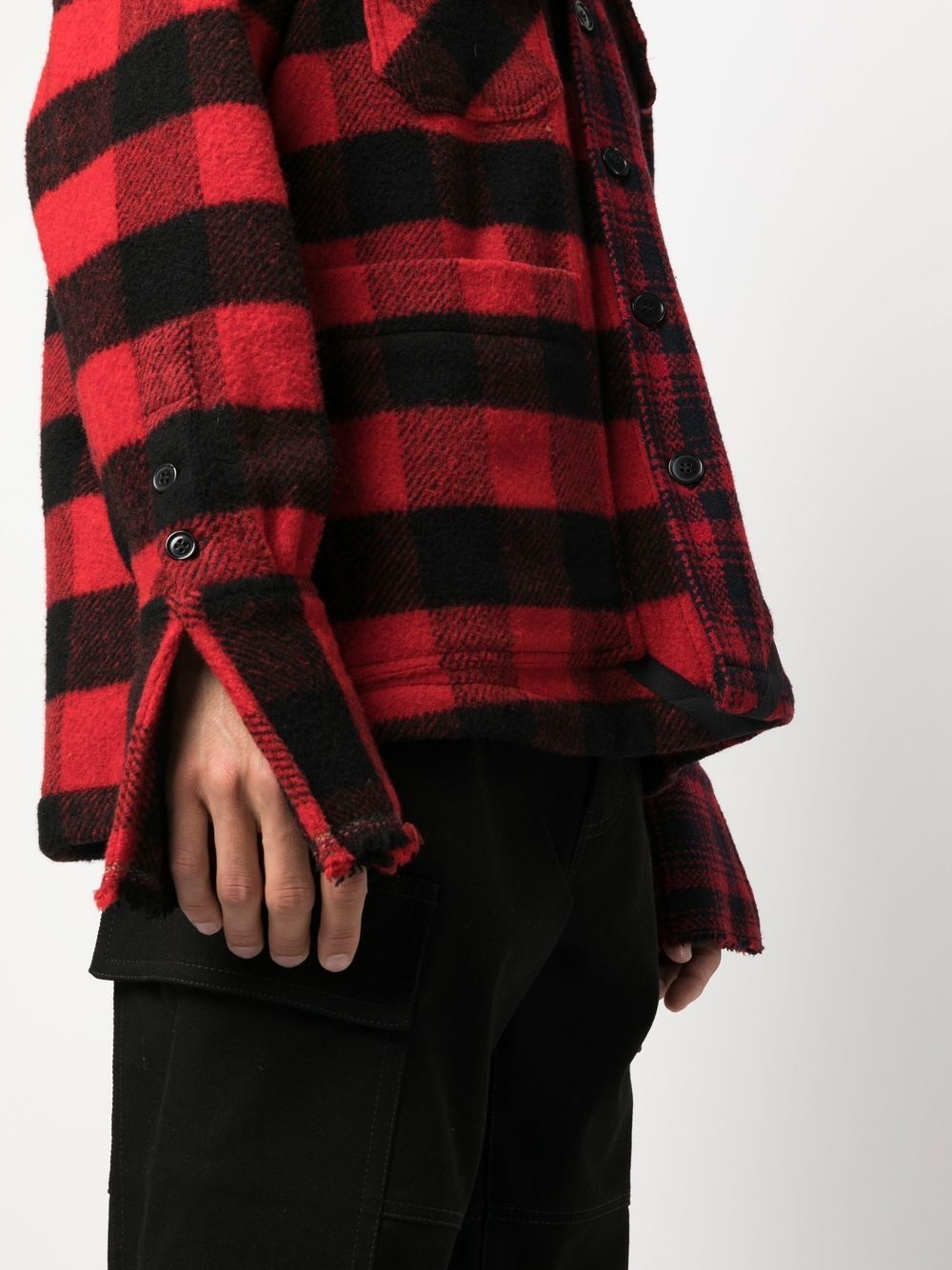 checked shirt jacket - 5