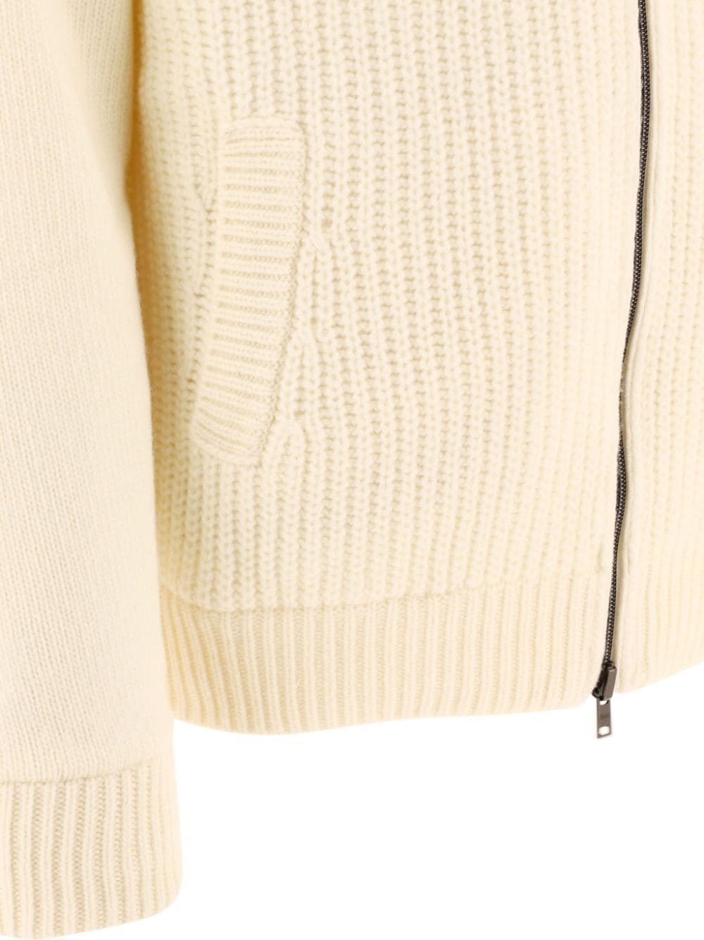 fisherman's-knit hooded jacket - 5