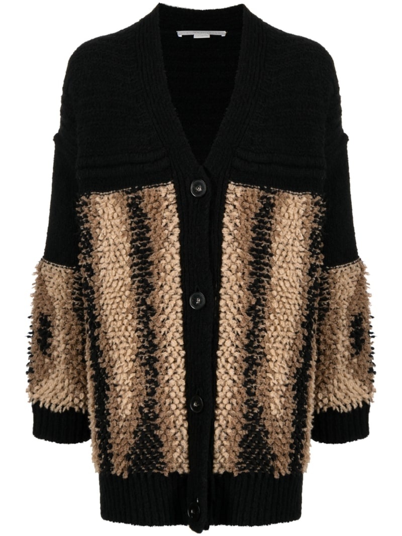 V-neck knitted cardigan - 1