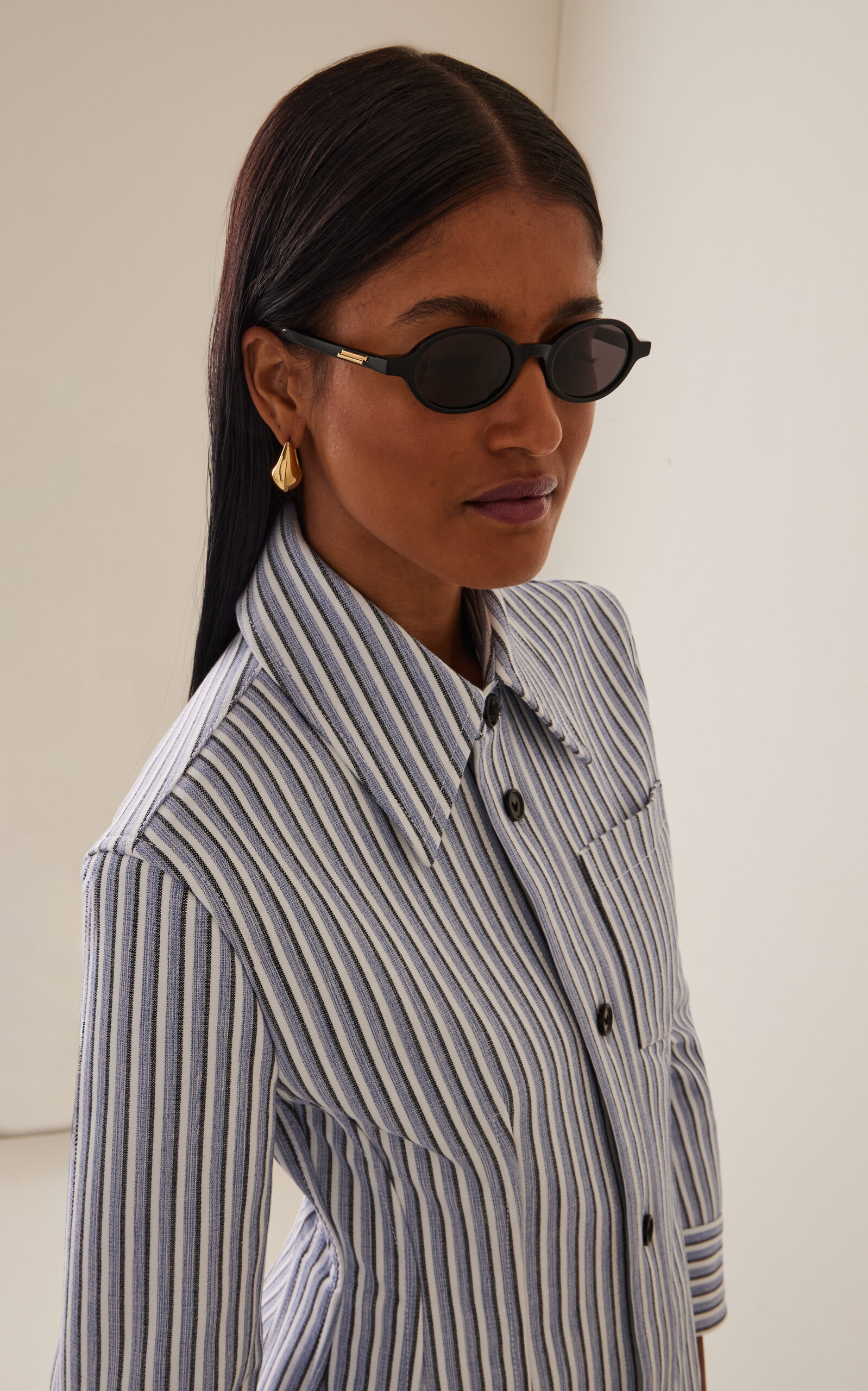 Slim Ribbon Acetate Sunglasses black - 2