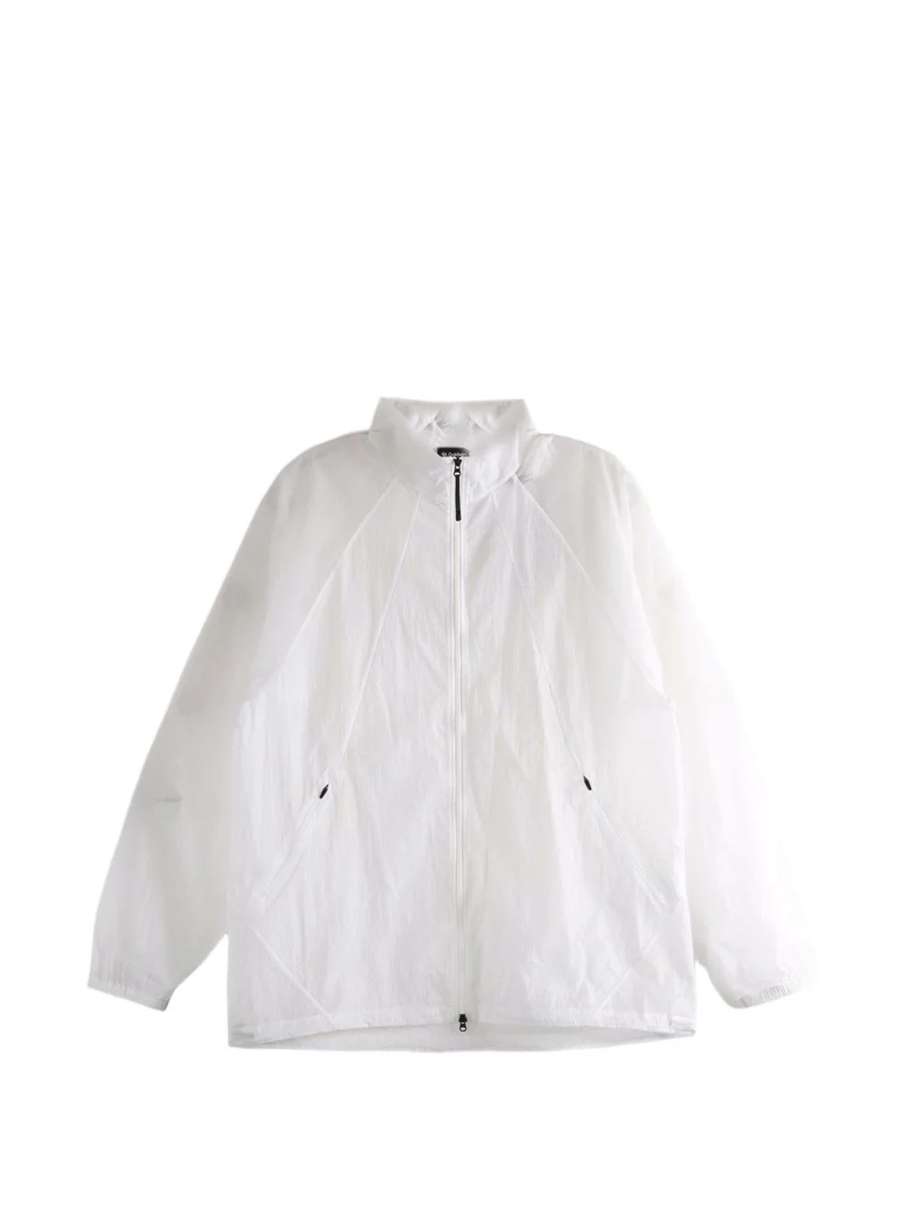 sheer raglan-sleeve jacket - 1