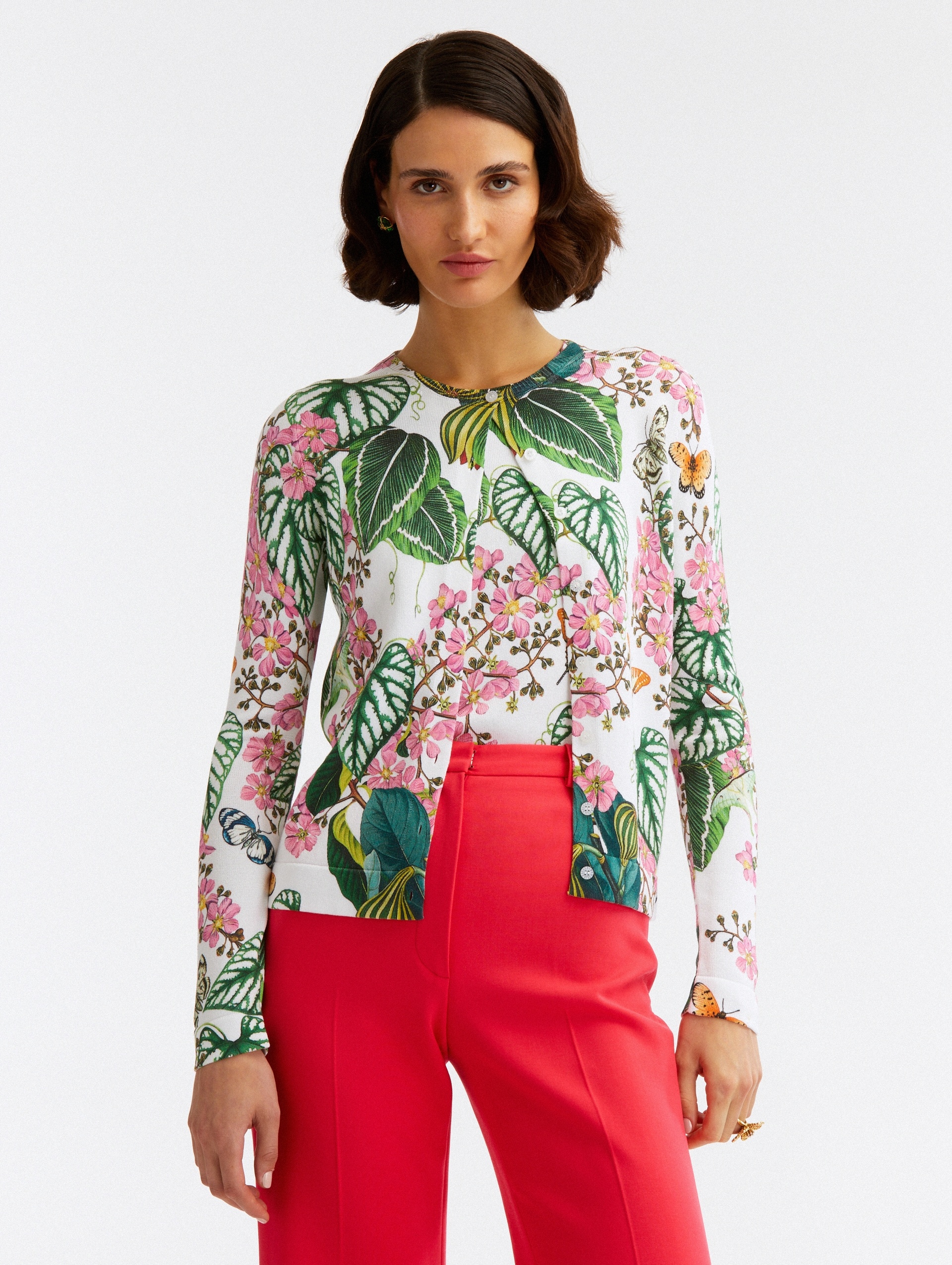 MIXED BOTANICAL PRINTED CARDIGAN - 2