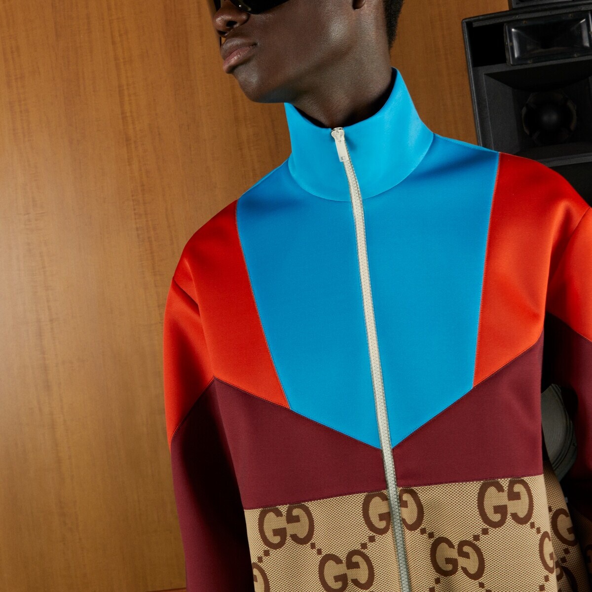 GUCCI Lightweight neoprene zip jacket REVERSIBLE