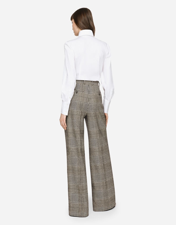 Flared glen plaid pants - 2