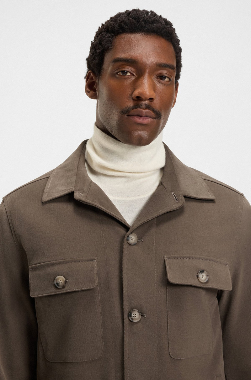 RELAXED-FIT OVERSHIRT IN MERCERIZED STRETCH COTTON 5