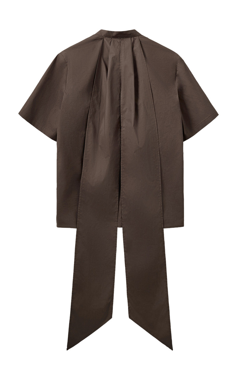 Cyprus Cotton-Blend Scarf Shirt brown 4