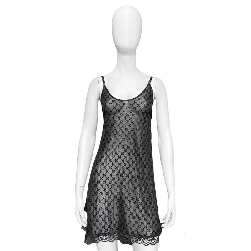Gucci Spring 1998 Tom Ford Sheer Monogram Babydoll dress - 1