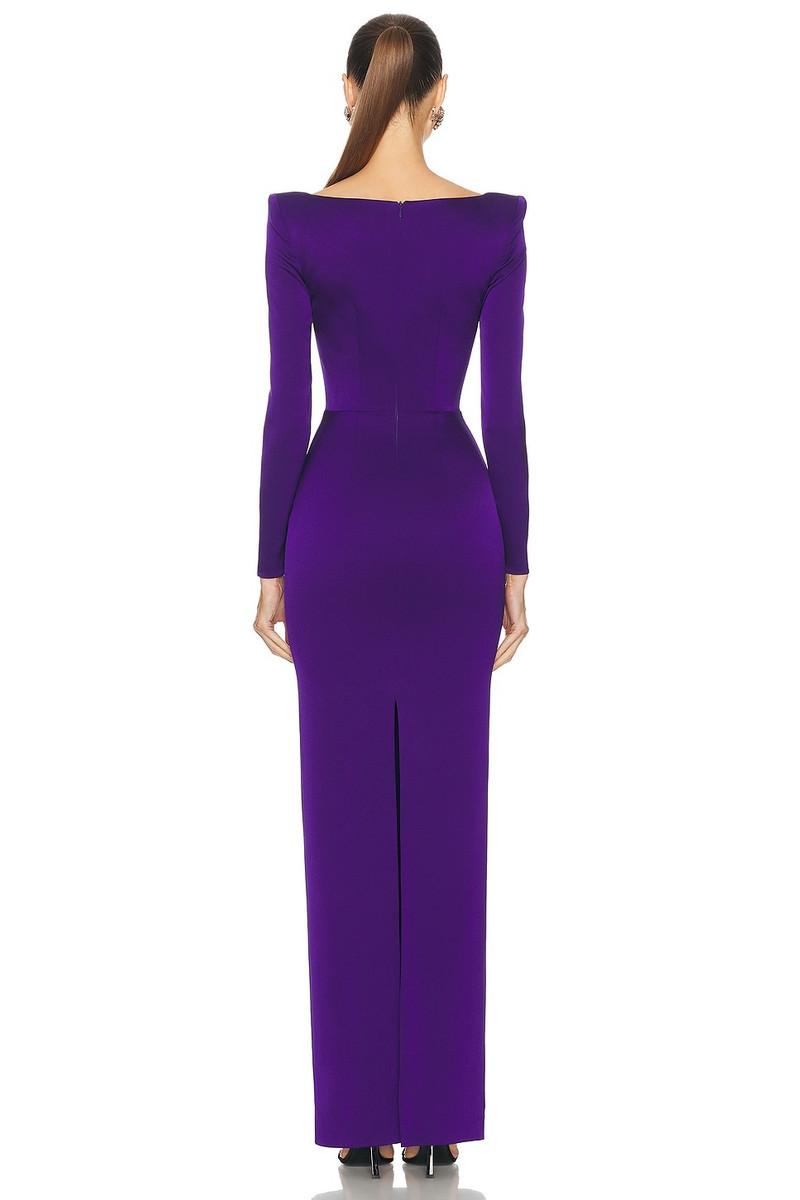 ALEX PERRY Satin Scoop Neck Maxi Dress outlook