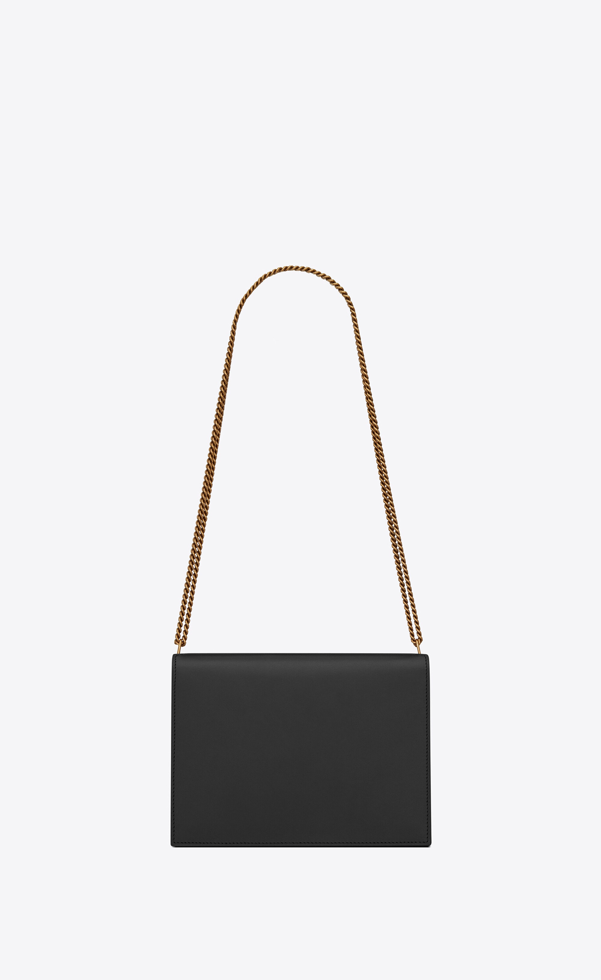 cassandra medium chain bag in box saint laurent leather and suede - 3