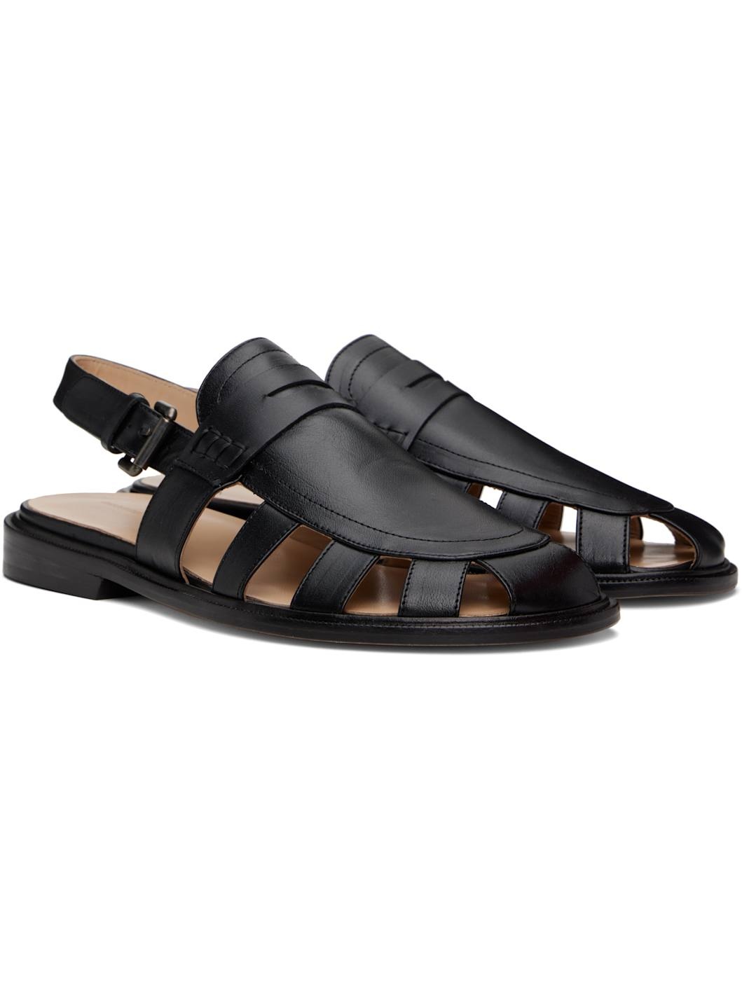 Black Slingback Loafers - 4