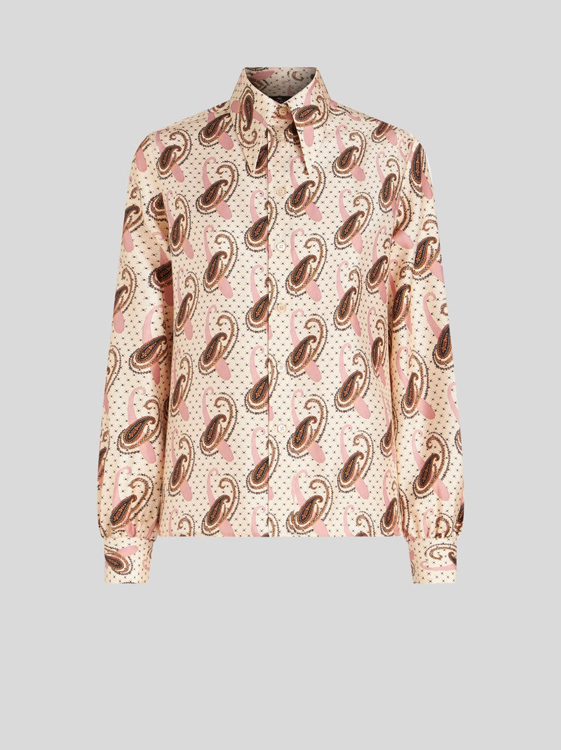 TWILL SHIRT WITH PAISLEY MOTIF - 1