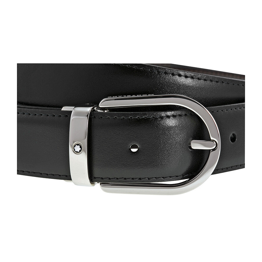 Montblanc Reversible Black/Brown Leather Belt 128135 - 3