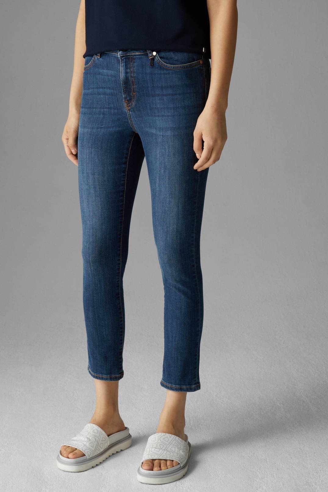 JULIE 7/8 SLIM FIT JEANS IN DENIM BLUE - 2