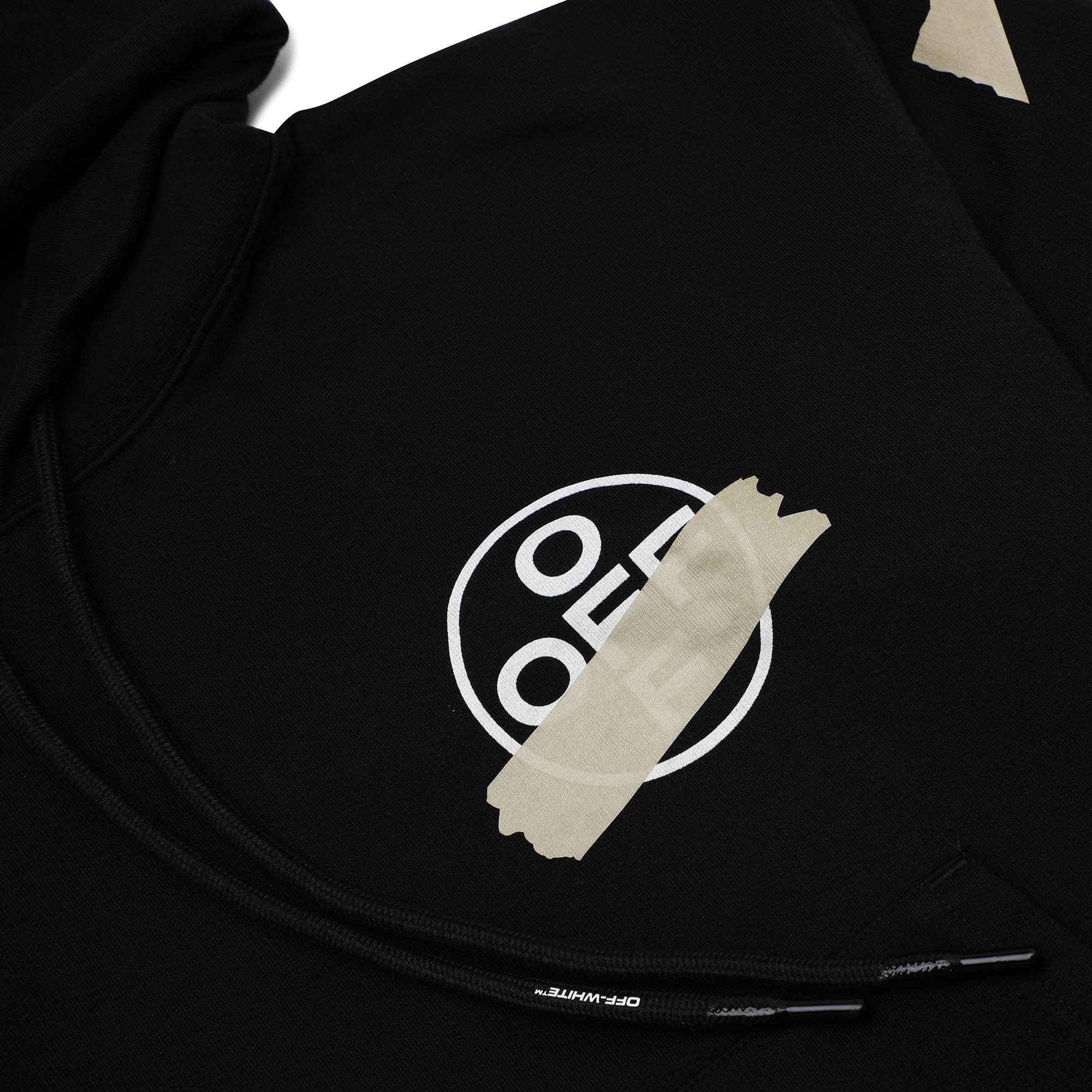 Off-White Tape Arrows Over Hoodie 'Black/Beige' - 3