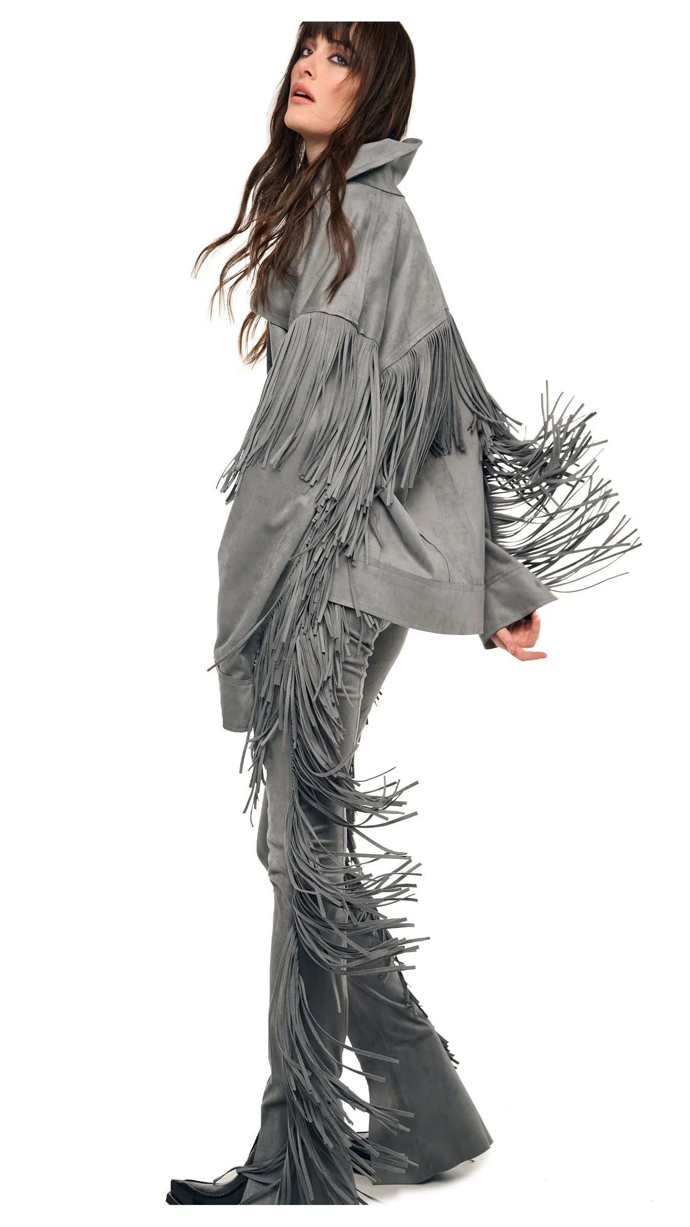 FRINGE SPAT JEANS - 1
