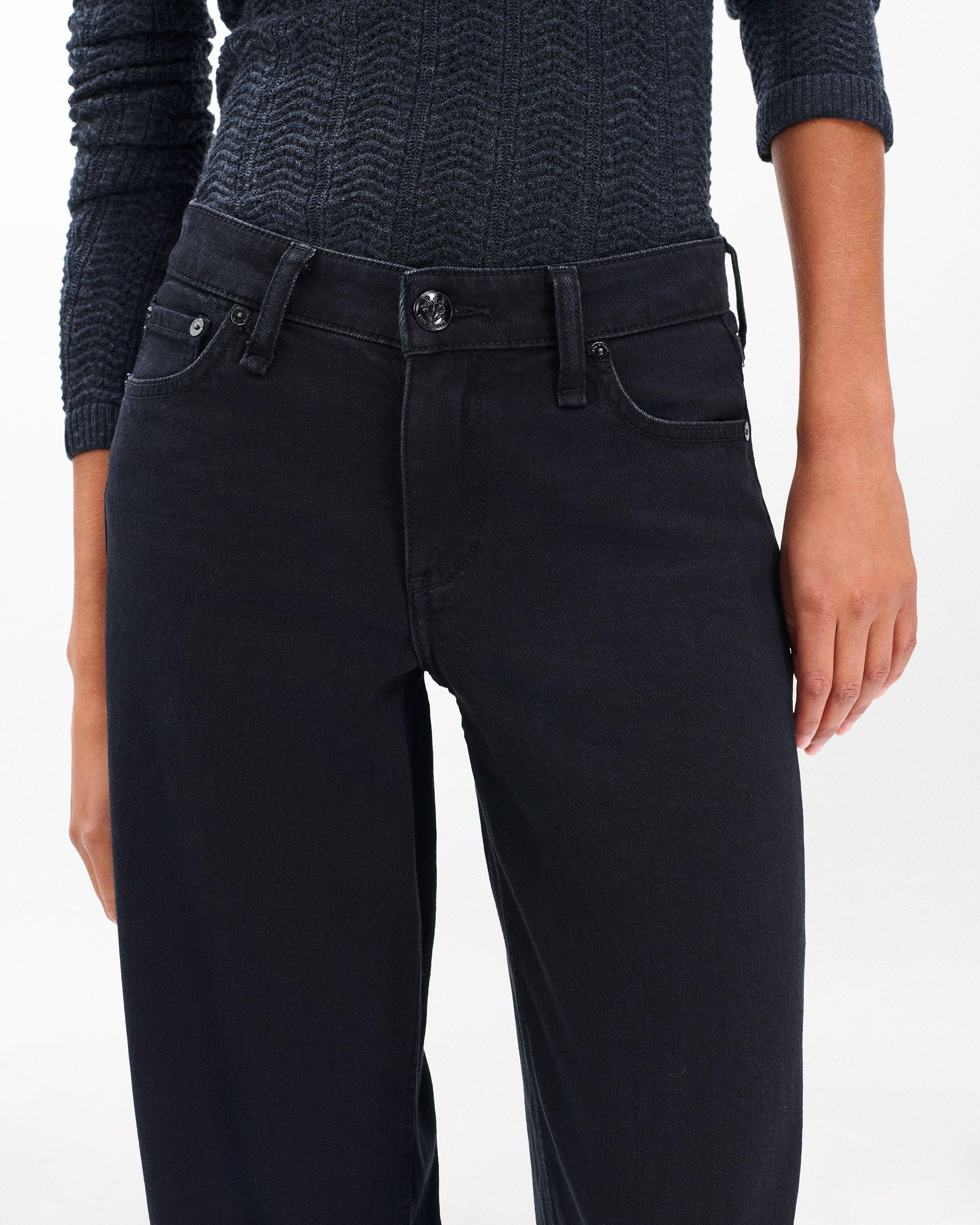 Aiden Wide-Leg Jeans
Vintage Stretch in Black - 4