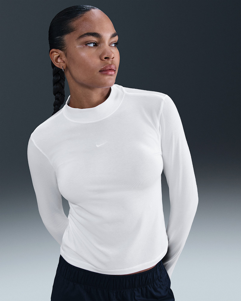 Nike Sportswear Chill Knit Women's Slim Long-Sleeve Mock-Neck T-Shirt 1