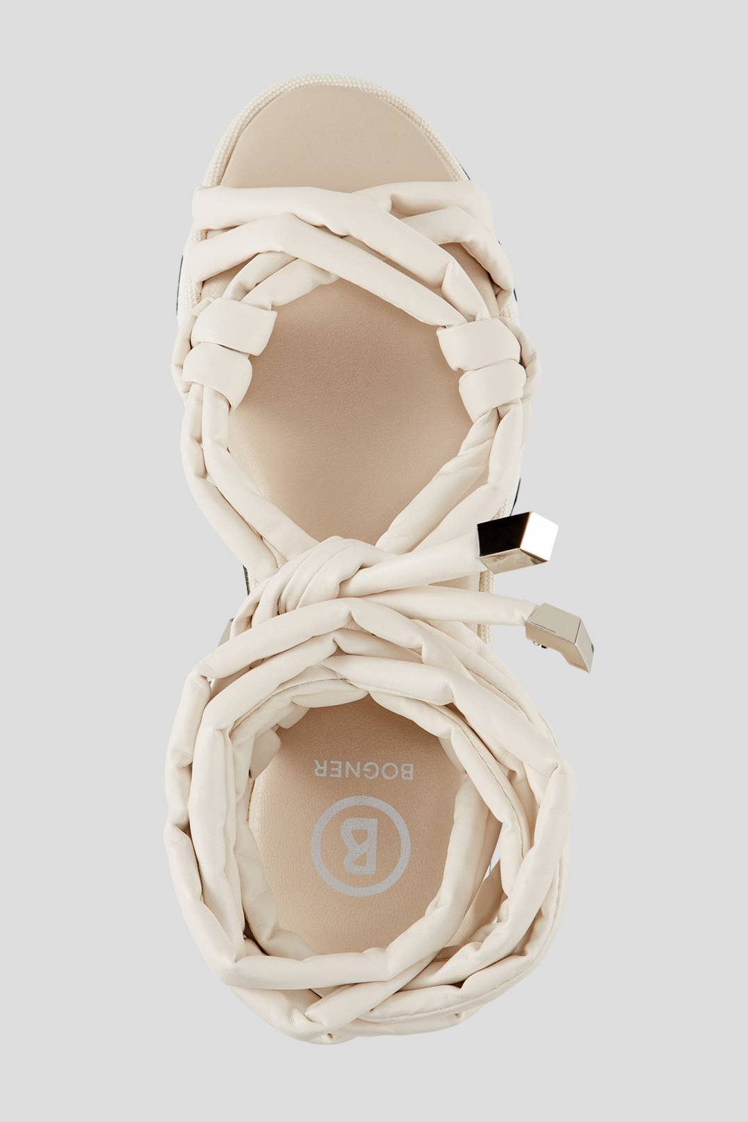 SARAGOSSA PLATFORM SANDALS IN SAND - 4