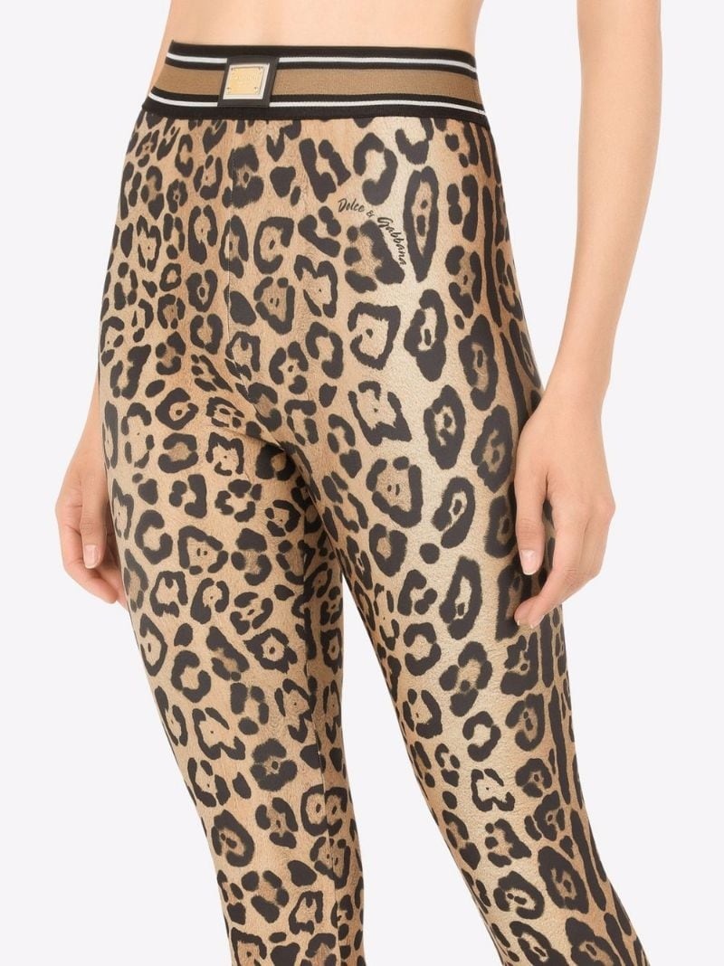 leopard-print leggings - 5