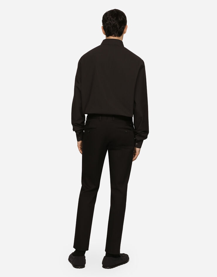Cotton Martini-fit shirt with heat-sealed DG detail - 5