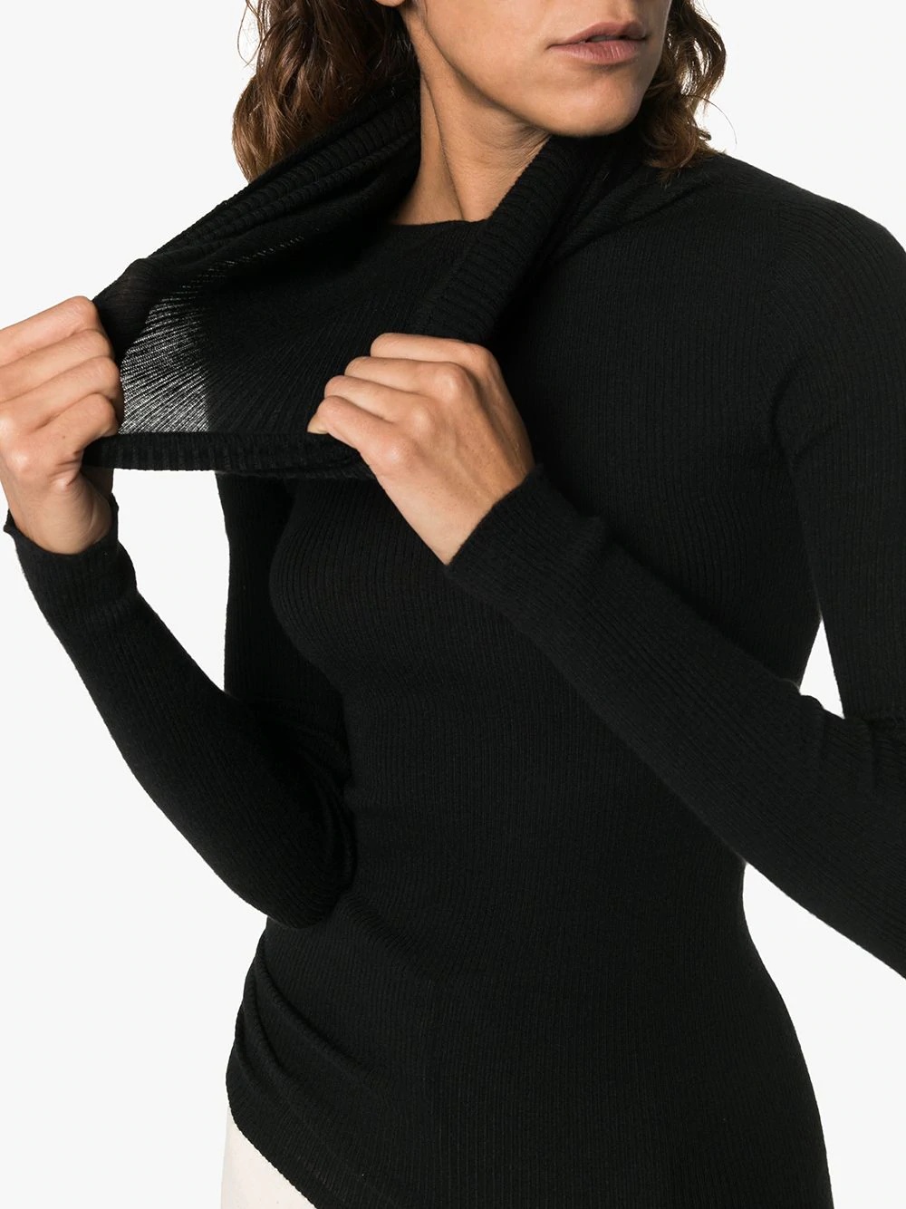 longline cashmere jumper - 5