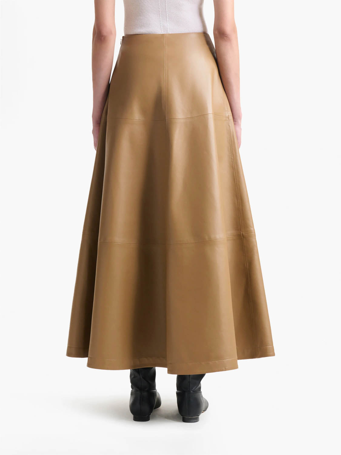 MIDI LEATHER SKIRT - 3