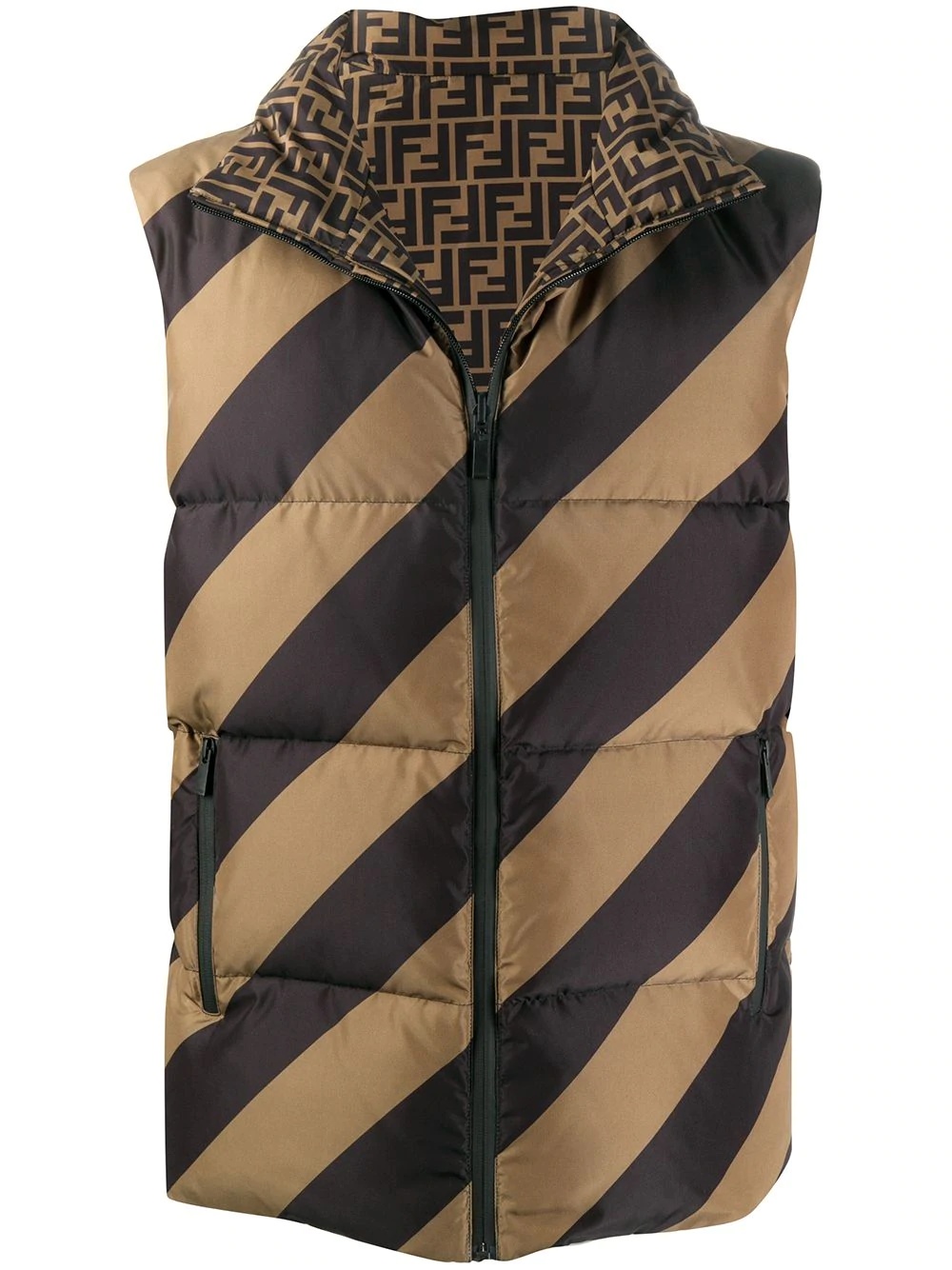 reversible quilted gilet - 1