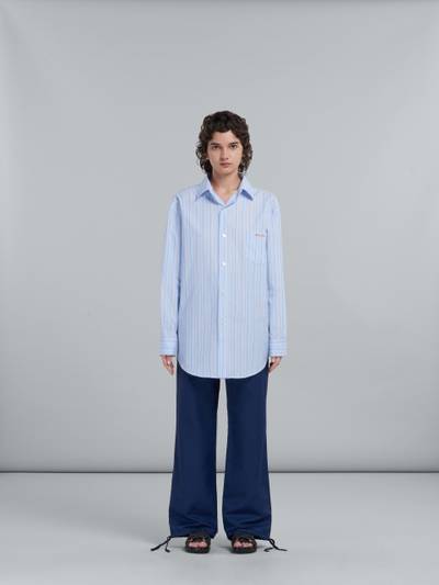 Marni NAVY CARGO TROUSERS IN TECHNICAL COTTON-LINEN outlook