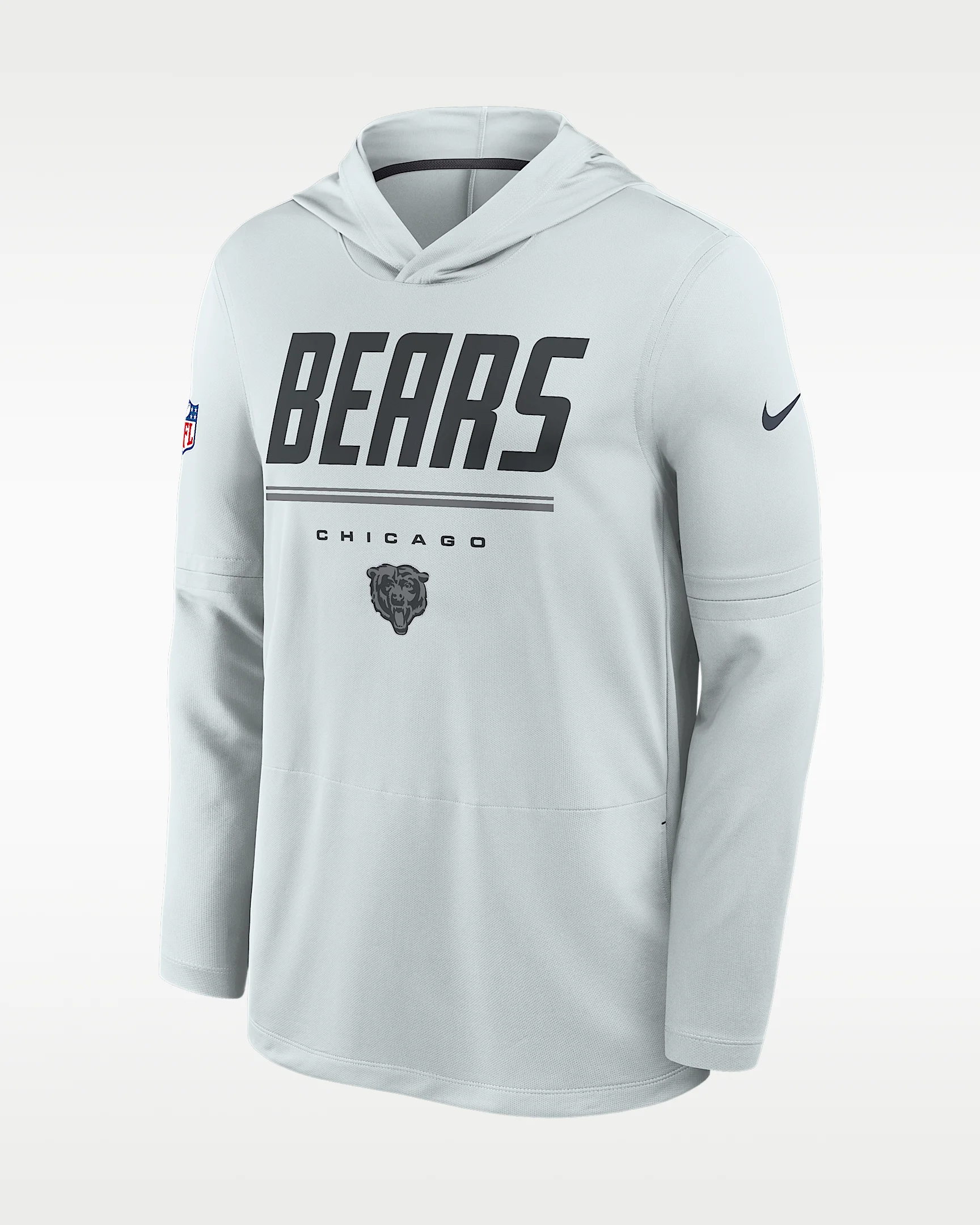 Chicago Bears Sideline Men's Nike Dri-FIT NFL Long-Sleeve Hooded Top - 1