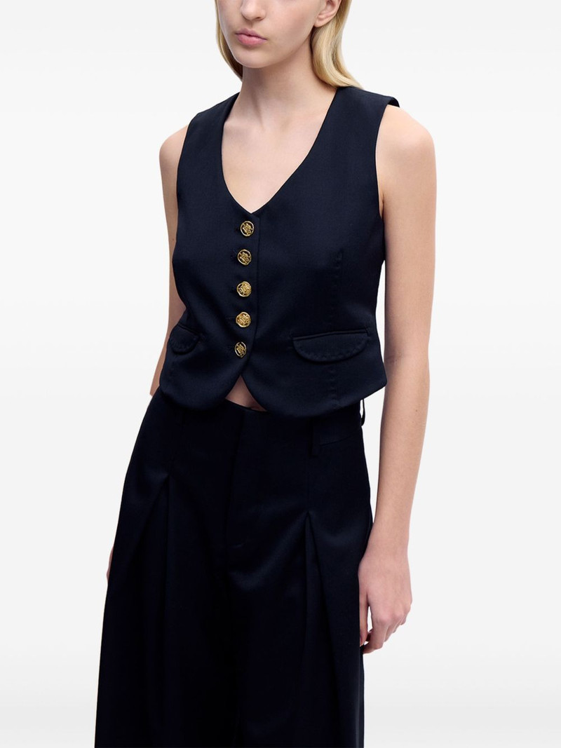 Alejandra Alonso Rojas V-neck wool vest outlook