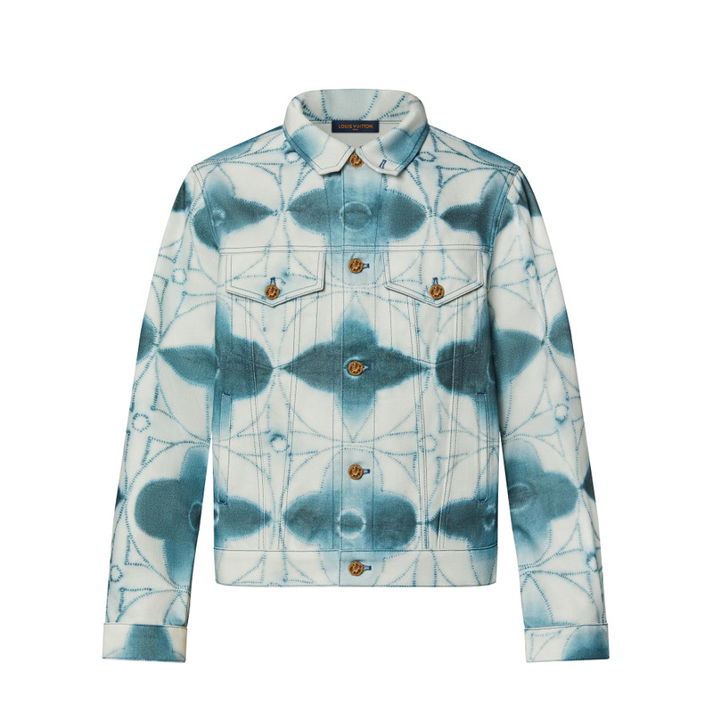 Monogram Shibori Printed Denim Jacket - 1