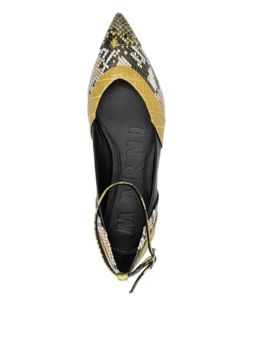 snake-print ballet flats - 4