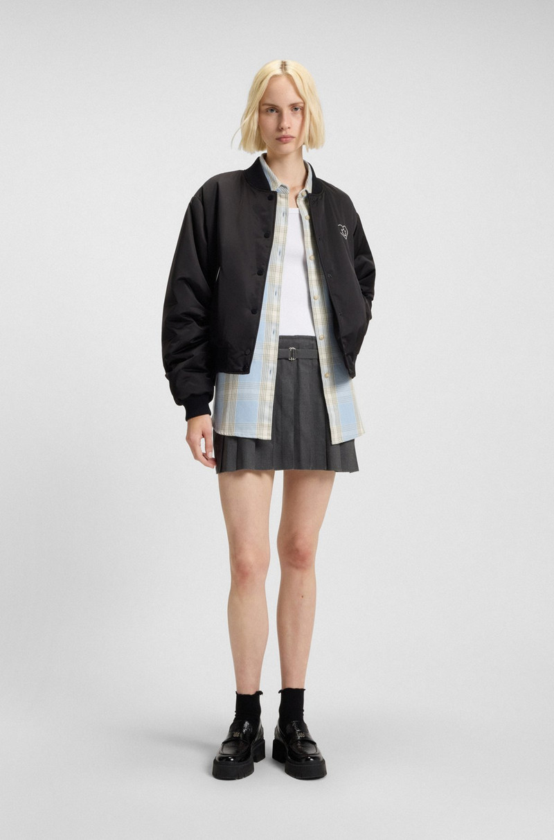 HUGO RIBBED TANK DRESS WITH PLEATED SKIRT outlook