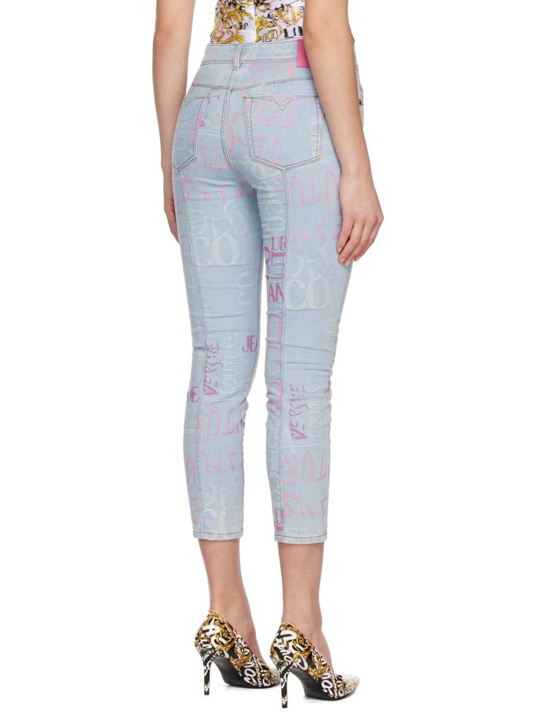 Indigo Jacquard Jeans - 3