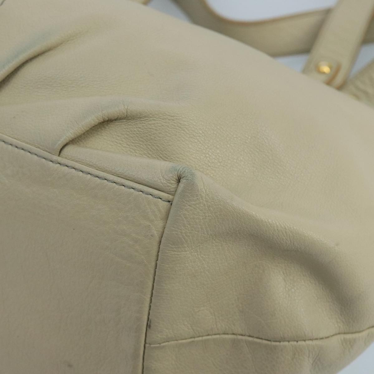 Burberry Tote Bag Leather White - 12