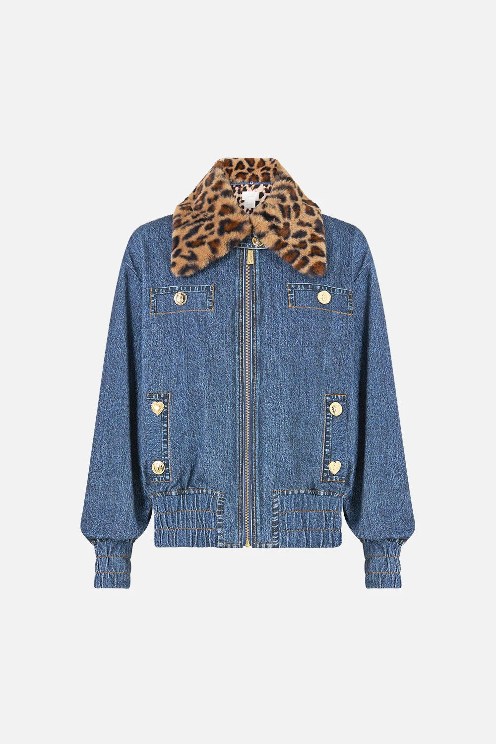 TERRY BOMBER JACKET WITH POCKET DETAILS FIESTA, SIESTA, REPEAT - 1
