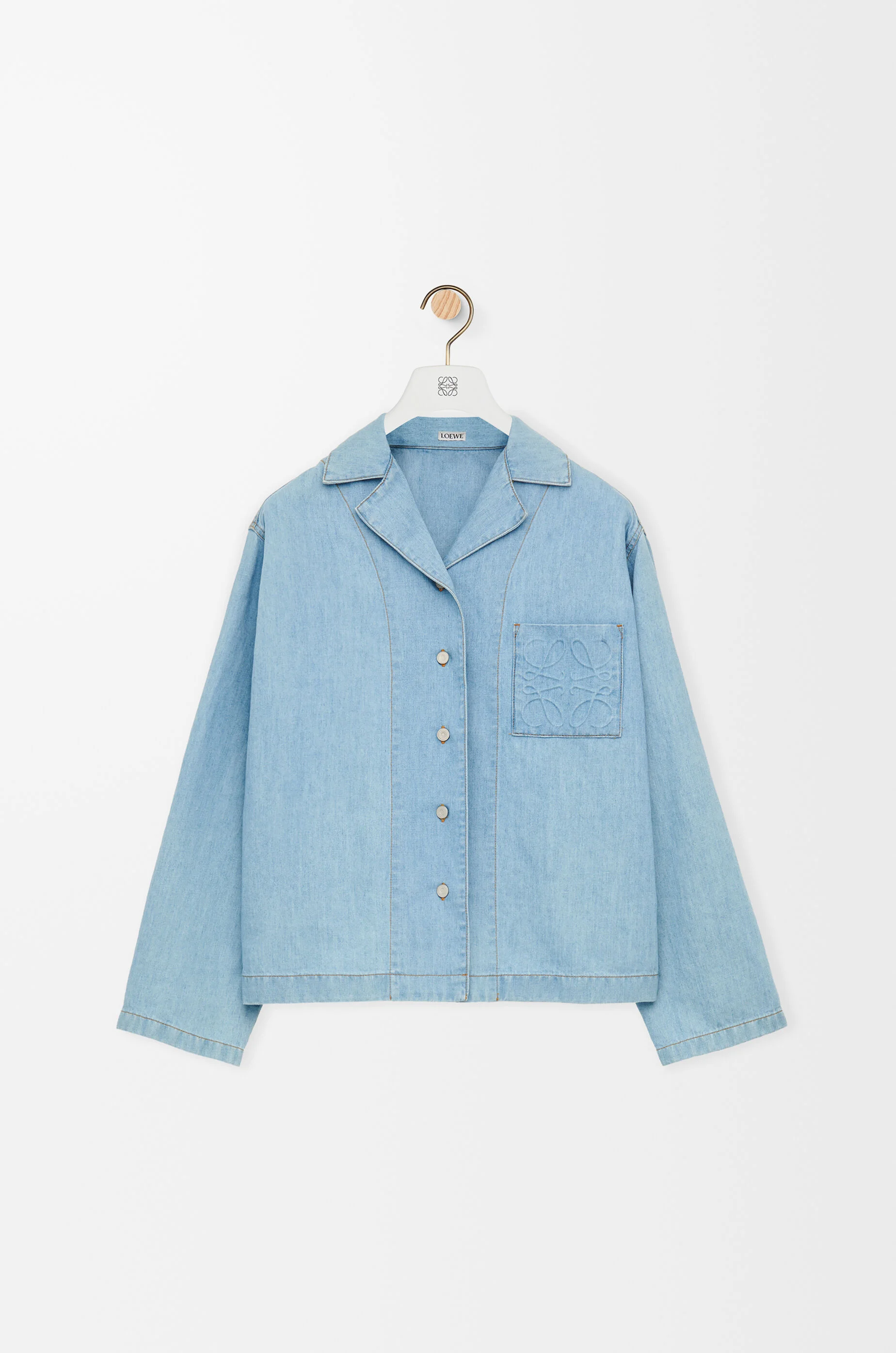 Pyjama blouse in denim - 1